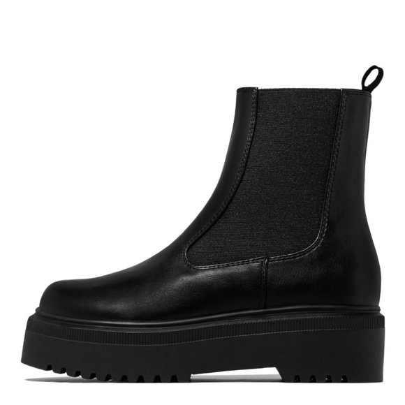 NEW๐ฅFlat Platform Heel Chelsea Ankle Booties Boot - Picture 3 of 5